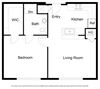 1 Bed - 1 Bath